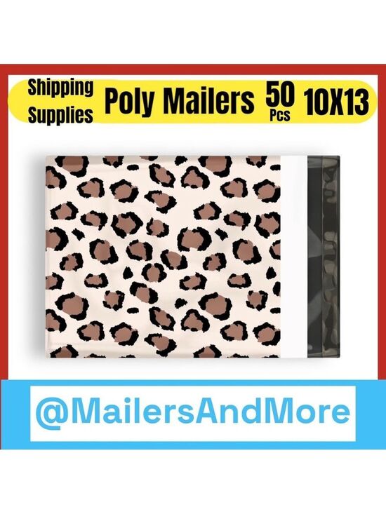 Mailers And More Other - 50 10X13 Poly Mailers Leopard Spots Print Shipping Envelopes Bags PRICE IS FIRM